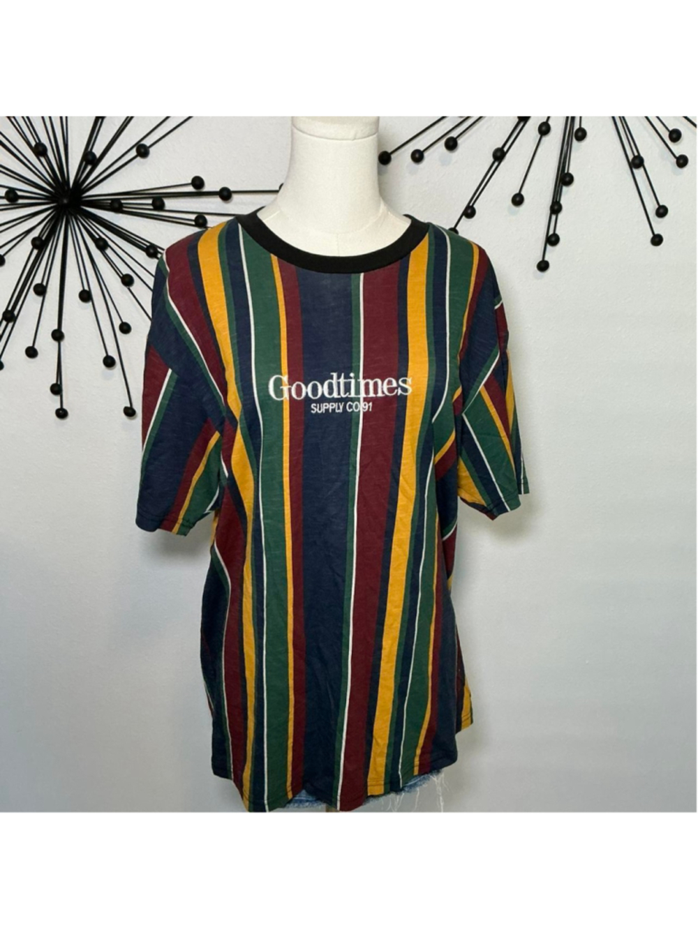 Goodtimes Supply Co 91 Striped Tee Multicolor Oversized Skater Streetwe